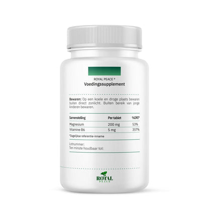 Magnesium 200 mg + Vitamine B6 5 mg - 60 tabletten - RoyalPeace