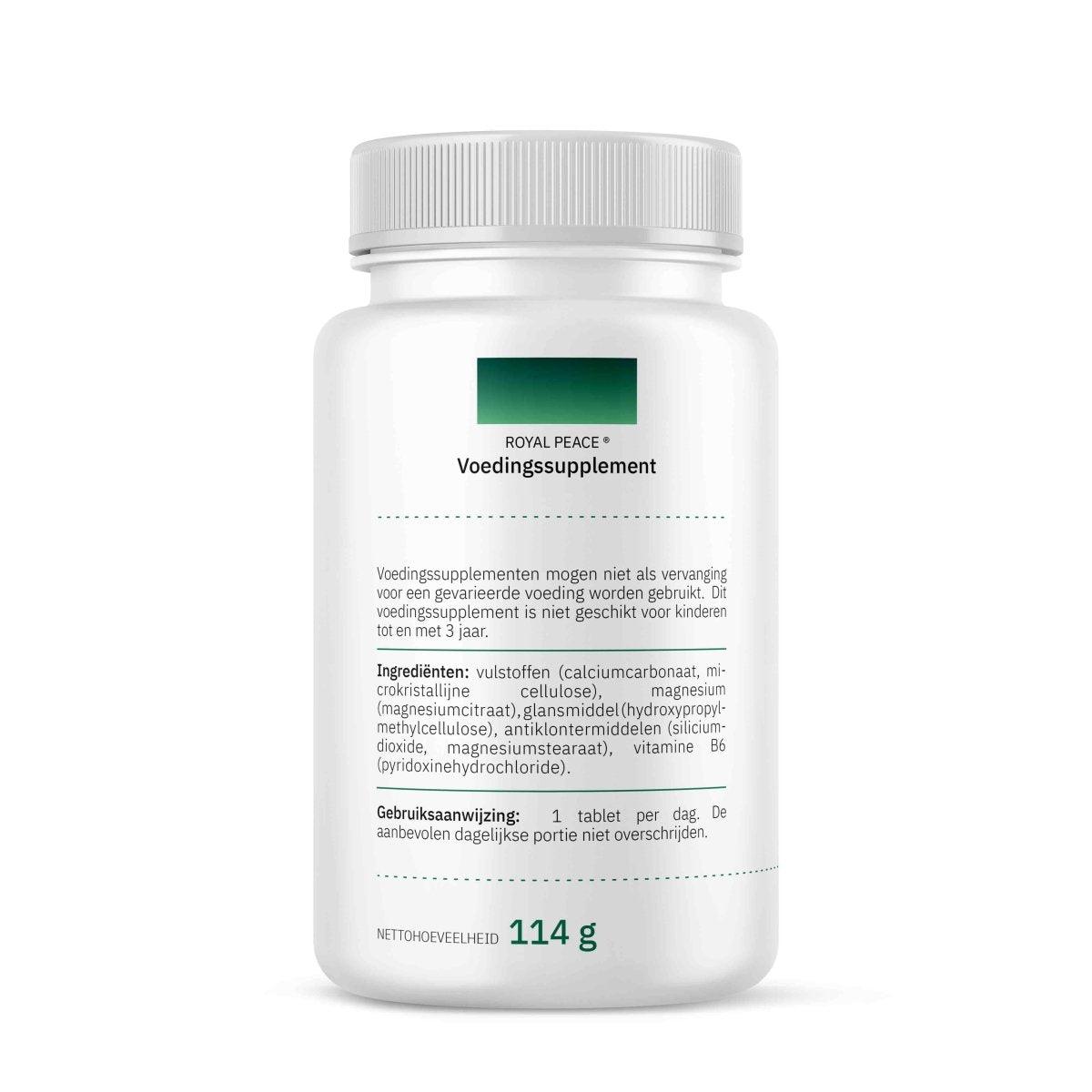 Magnesium 200 mg + Vitamine B6 5 mg - 60 tabletten - RoyalPeace