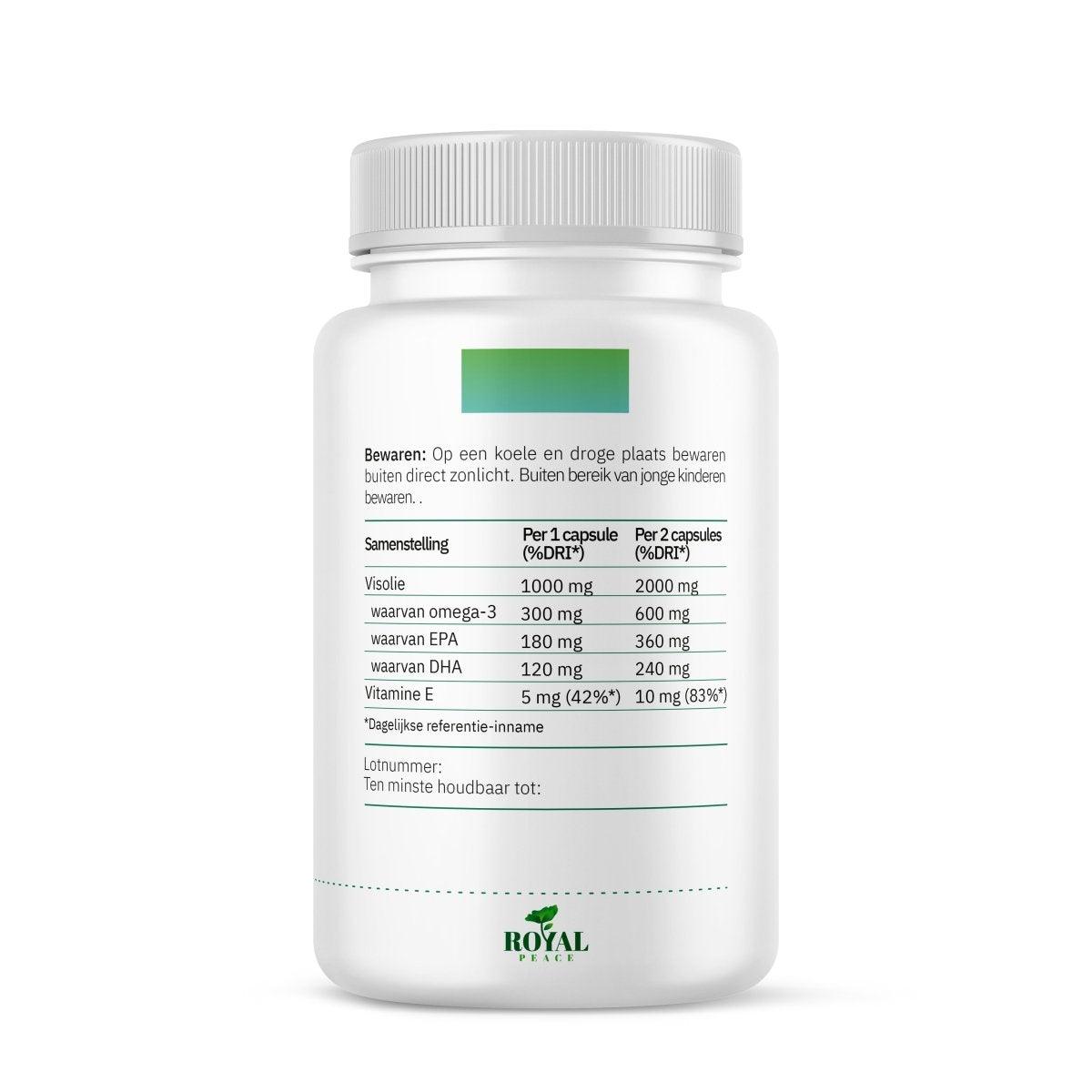 Omega 3 1000mg EPA & DHA - 60 capsules - RoyalPeace