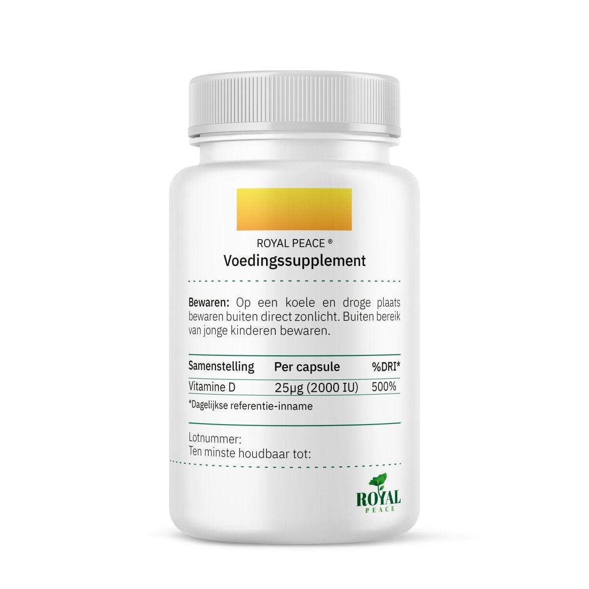 Vitamine D3 2000 IU - 60 softgel capsules - RoyalPeace
